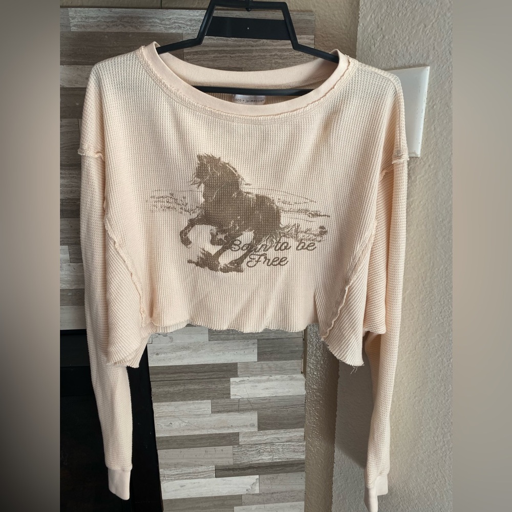 western long sleeve crop top